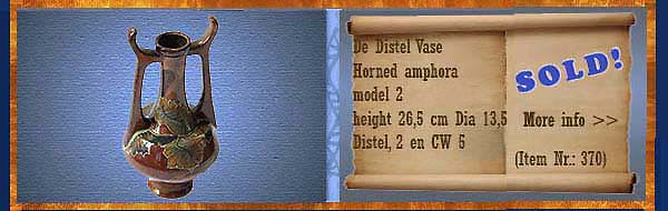 Nr.: 370, Allready sold decorative pottery of Distel, Description: Plateel Vase