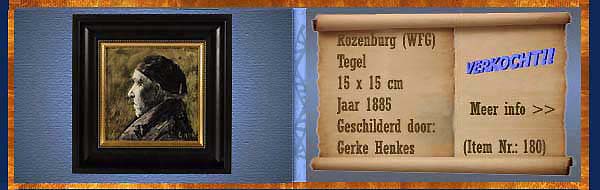 Nr.: 180, Te koop aangeboden sieraardewerk van Rozenburg  Plateel tegel, Hoog 25 cm , Breed 35 cm
